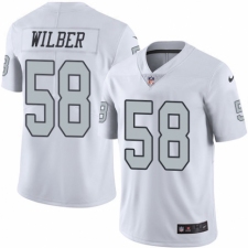 Youth Nike Oakland Raiders #58 Kyle Wilber Limited White Rush Vapor Untouchable NFL Jersey