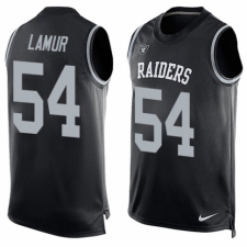 Men's Nike Oakland Raiders #54 Emmanuel Lamur Limited Black Player Name & Number Tank Top NFL Jersey
