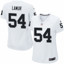 Women's Nike Oakland Raiders #54 Emmanuel Lamur Game White NFL Jersey