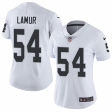 Women's Nike Oakland Raiders #54 Emmanuel Lamur White Vapor Untouchable Limited Player NFL Jersey