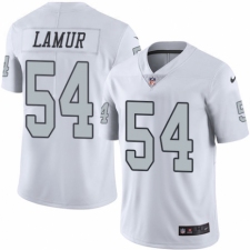 Youth Nike Oakland Raiders #54 Emmanuel Lamur Limited White Rush Vapor Untouchable NFL Jersey