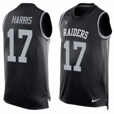 Men's Nike Oakland Raiders #17 Dwayne Harris Limited Black Player Name & Number Tank Top NFL Jersey