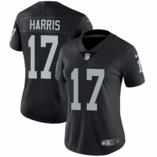 Women's Nike Oakland Raiders #17 Dwayne Harris Black Team Color Vapor Untouchable Elite Player NFL Jersey