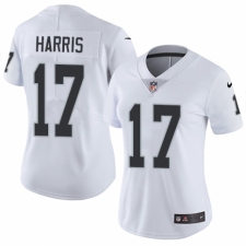 Women's Nike Oakland Raiders #17 Dwayne Harris White Vapor Untouchable Elite Player NFL Jersey
