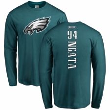 Nike Philadelphia Eagles #94 Haloti Ngata Green Backer Long Sleeve T-Shirt