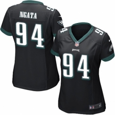 Women's Nike Philadelphia Eagles #94 Haloti Ngata Game Black Alternate NFL Jersey