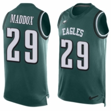 Men's Nike Philadelphia Eagles #29 Avonte Maddox Limited Midnight Green Player Name & Number Tank Top NFL Jersey