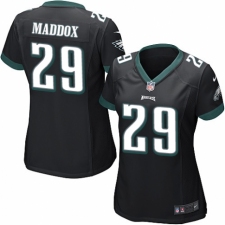 Women's Nike Philadelphia Eagles #29 Avonte Maddox Game Black Alternate NFL Jersey