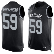Men's Nike Oakland Raiders #59 Tahir Whitehead Limited Black Player Name & Number Tank Top NFL Jersey