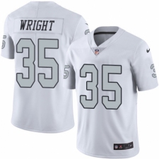 Men's Nike Oakland Raiders #35 Shareece Wright Elite White Rush Vapor Untouchable NFL Jersey