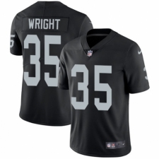 Youth Nike Oakland Raiders #35 Shareece Wright Black Team Color Vapor Untouchable Limited Player NFL Jersey