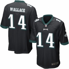 Men's Nike Philadelphia Eagles #14 Mike Wallace Game Black Alternate NFL Jersey