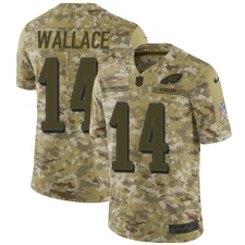 Youth Nike Philadelphia Eagles #14 Mike Wallace Limited Camo 2018 Salute to Service NFL Jersey