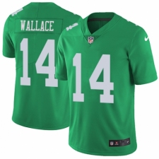 Youth Nike Philadelphia Eagles #14 Mike Wallace Limited Green Rush Vapor Untouchable NFL Jersey