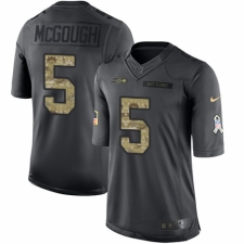 Men's Nike Seattle Seahawks #5 Alex McGough Limited Black 2016 Salute to Service NFL Jersey