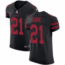 Men's Nike San Francisco 49ers #21 Frank Gore Black Alternate Vapor Untouchable Elite Player NFL Jersey