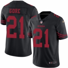 Men's Nike San Francisco 49ers #21 Frank Gore Elite Black Rush Vapor Untouchable NFL Jersey