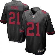 Men's Nike San Francisco 49ers #21 Frank Gore Game Black NFL Jersey