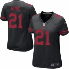 Women's Nike San Francisco 49ers #21 Frank Gore Game Black NFL Jersey
