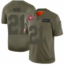 Women's San Francisco 49ers #21 Frank Gore Limited Camo 2019 Salute to Service Football Jersey