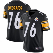 Youth Nike Pittsburgh Steelers #76 Chukwuma Okorafor Black Team Color Vapor Untouchable Limited Player NFL Jersey