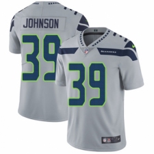 Men's Nike Seattle Seahawks #39 Dontae Johnson Grey Alternate Vapor Untouchable Limited Player NFL Jersey