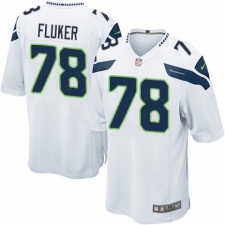 Men's Nike Seattle Seahawks #78 D.J. Fluker Game White NFL Jersey