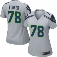 Women's Nike Seattle Seahawks #78 D.J. Fluker Game Grey Alternate NFL Jersey