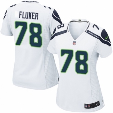Women's Nike Seattle Seahawks #78 D.J. Fluker Game White NFL Jersey