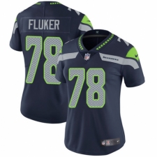 Women's Nike Seattle Seahawks #78 D.J. Fluker Navy Blue Team Color Vapor Untouchable Elite Player NFL Jersey