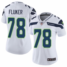 Women's Nike Seattle Seahawks #78 D.J. Fluker White Vapor Untouchable Elite Player NFL Jersey