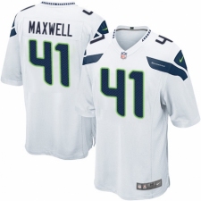 Men's Nike Seattle Seahawks #41 Byron Maxwell Game White NFL Jersey