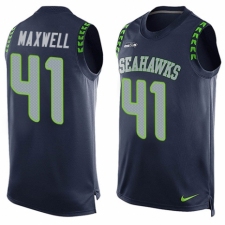 Men's Nike Seattle Seahawks #41 Byron Maxwell Limited Steel Blue Player Name & Number Tank Top NFL Jersey