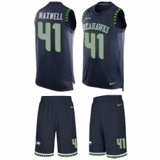 Men's Nike Seattle Seahawks #41 Byron Maxwell Limited Steel Blue Tank Top Suit NFL Jersey
