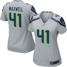 Women's Nike Seattle Seahawks #41 Byron Maxwell Game Grey Alternate NFL Jersey