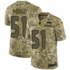 Men's Nike Seattle Seahawks #51 Barkevious Mingo Limited Camo 2018 Salute to Service NFL Jersey