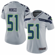 Women's Nike Seattle Seahawks #51 Barkevious Mingo Grey Alternate Vapor Untouchable Limited Player NFL Jersey