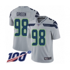 Men's Seattle Seahawks #98 Rasheem Green Grey Alternate Vapor Untouchable Limited Player 100th Season Football Jersey