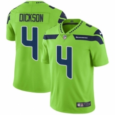 Men's Nike Seattle Seahawks #4 Michael Dickson Elite Green Rush Vapor Untouchable NFL Jersey
