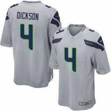 Men's Nike Seattle Seahawks #4 Michael Dickson Game Grey Alternate NFL Jersey