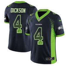 Men's Nike Seattle Seahawks #4 Michael Dickson Limited Navy Blue Rush Drift Fashion NFL Jersey