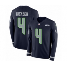 Men's Nike Seattle Seahawks #4 Michael Dickson Limited Navy Blue Therma Long Sleeve NFL Jersey