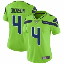 Women's Nike Seattle Seahawks #4 Michael Dickson Limited Green Rush Vapor Untouchable NFL Jersey