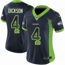 Women's Nike Seattle Seahawks #4 Michael Dickson Limited Navy Blue Rush Drift Fashion NFL Jersey