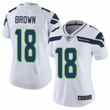Women's Nike Seattle Seahawks #18 Jaron Brown White Vapor Untouchable Elite Player NFL Jersey