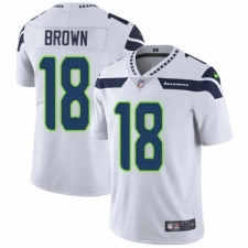 Youth Nike Seattle Seahawks #18 Jaron Brown White Vapor Untouchable Elite Player NFL Jersey
