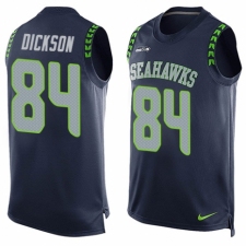 Men's Nike Seattle Seahawks #84 Ed Dickson Limited Steel Blue Player Name & Number Tank Top NFL Jersey