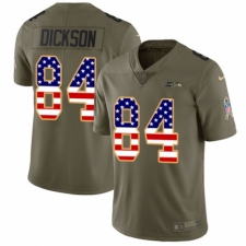 Youth Nike Seattle Seahawks #84 Ed Dickson Limited Olive/USA Flag 2017 Salute to Service NFL Jersey