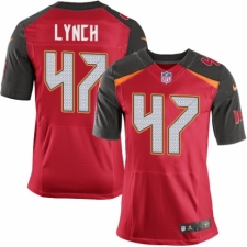 Men's Nike Tampa Bay Buccaneers #47 John Lynch Elite Red Team Color NFL Jersey