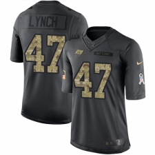 Men's Nike Tampa Bay Buccaneers #47 John Lynch Limited Black 2016 Salute to Service NFL Jersey